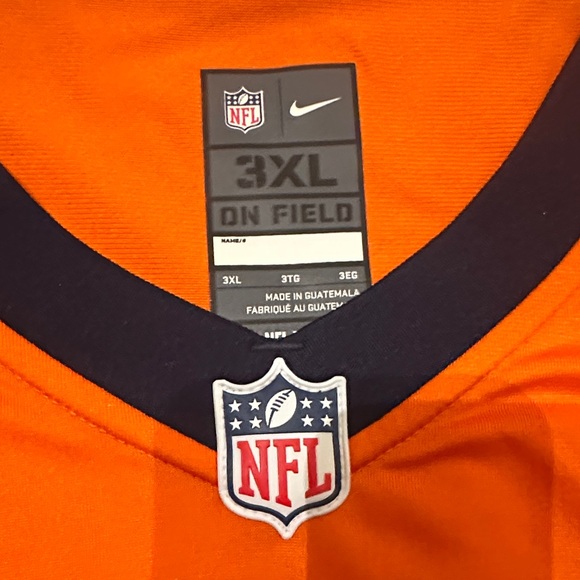 NWT Nike Mens NFL Denver Broncos #14 Courtland Sutton Orange Jersey Top Size 3XL - Picture 8 of 11